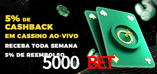 Promoções do cassino ao Vivo 5000 Bet